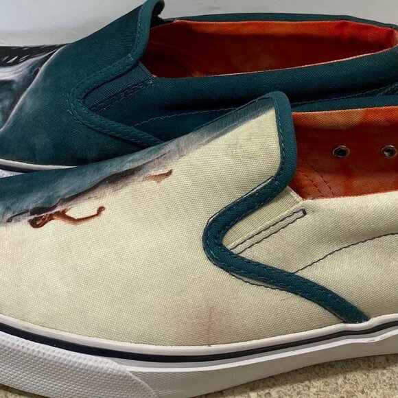 Sperry X Jaws 40th Anniversary Shark Attack Slip On Mens size 9 - Picture 3 of 9